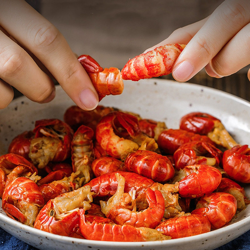 Lobster Tail with Juice, Small Seafood, Lobster Tail Without Ice Coat, Crayfish Tail, Fresh Quick-Frozen Large Shrimp Tail Wholesale