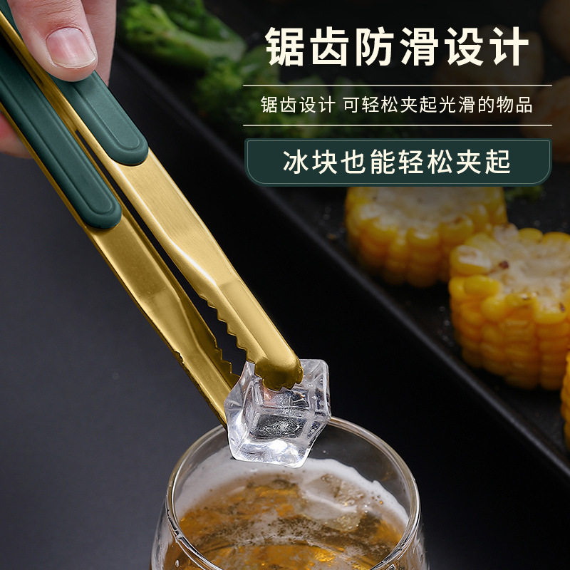 New Korean style stainless steel barbecue steak clip kitchen ice bread clip buffet food clip baking tools