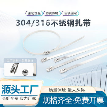 CHS Changhong 304 stainless steel cable tie 4.6*7.9*10*200*300*800 self-locking metal outdoor high temperature resistance