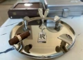 Silver round four-position senior tray