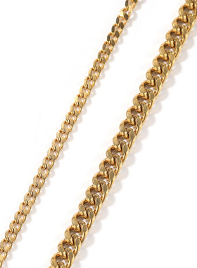 欧美个性热卖嘻哈项链cubanchain金色电镀迈阿密古巴链链条