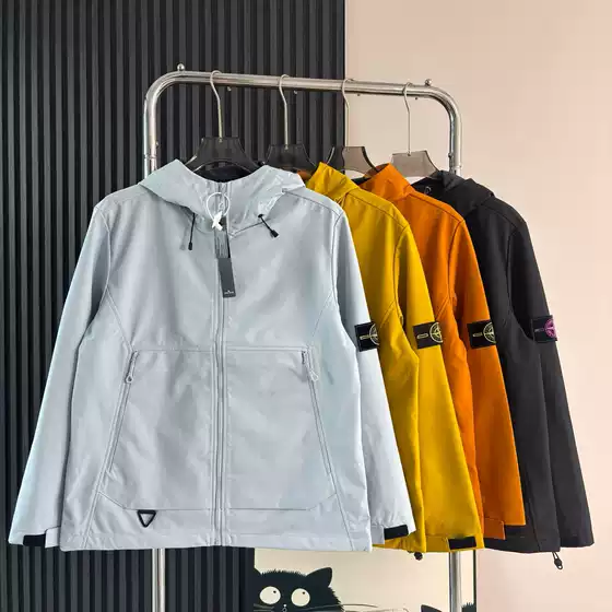 Cross-Border Stone Outdoor Weatherproof Island-Style Multi-Zip Softshell Jacket Coat Dropshipping