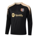 B972# 24/25 Half Zip Barcelona Black (Khaki Shoulders)