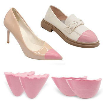 High heel shoes half size pad Pu shoes head Plug Soft anti-wear toe filling insole big shoes change small shoes head plug size adjustment pad