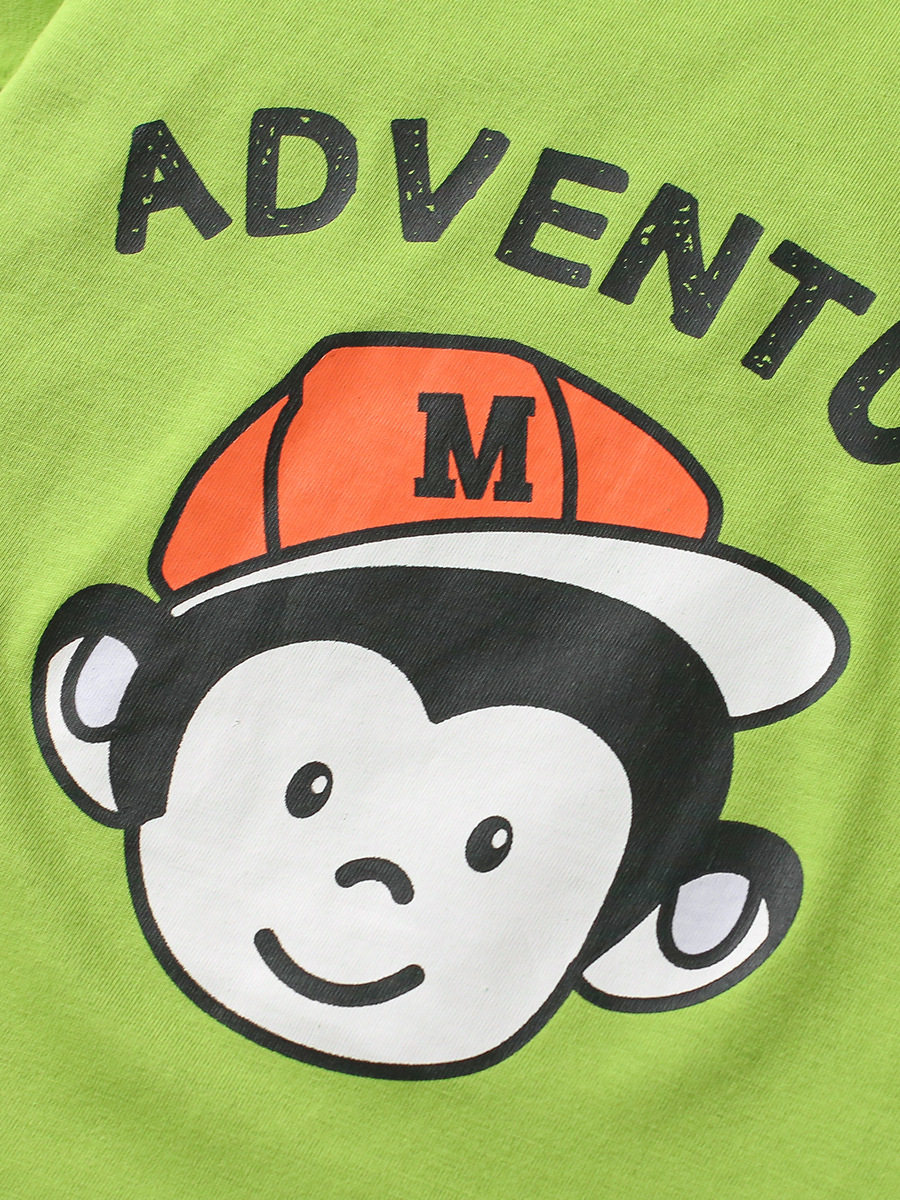 Fornitura fabbrica abbigliamento bambini, set bambini maniche corte estivo, set ragazzi cotone cartone animato