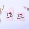 Hello Kitty Cat Heat Insulated Microwave Gloves Mat Set Kitchen Animal Oven Baking Gloves