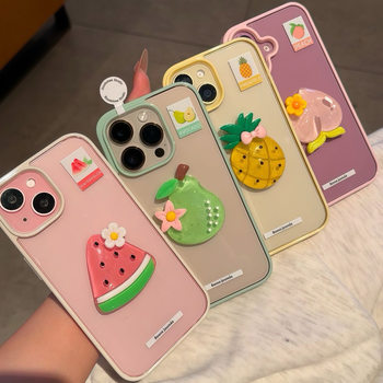 Fruit Apple 17Promax Acrylic Mobile Phone Case Iphone14 New Model Transparent 1513 Creative Light Luxury Style