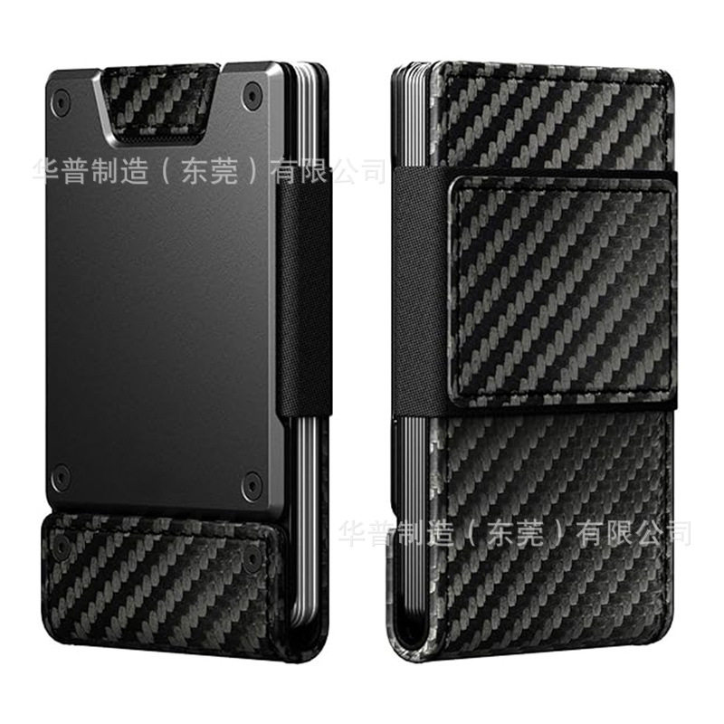Factory Ready Stock Amazon Cross-Border New Pull-Out Ultra-Thin Two-Tone Genuine Leather Wallet Men's Card Holder Rfid