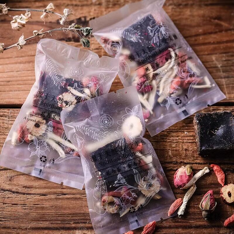 Brown Sugar Ginger Tea for Menstrual Blood Circulation, Red Dates, Longan, Goji Berries Nourishing Water, Ginger Candy Flagship Store, Black Sugar Ginger Date Tea