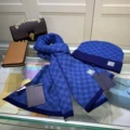 Leather label cover blue