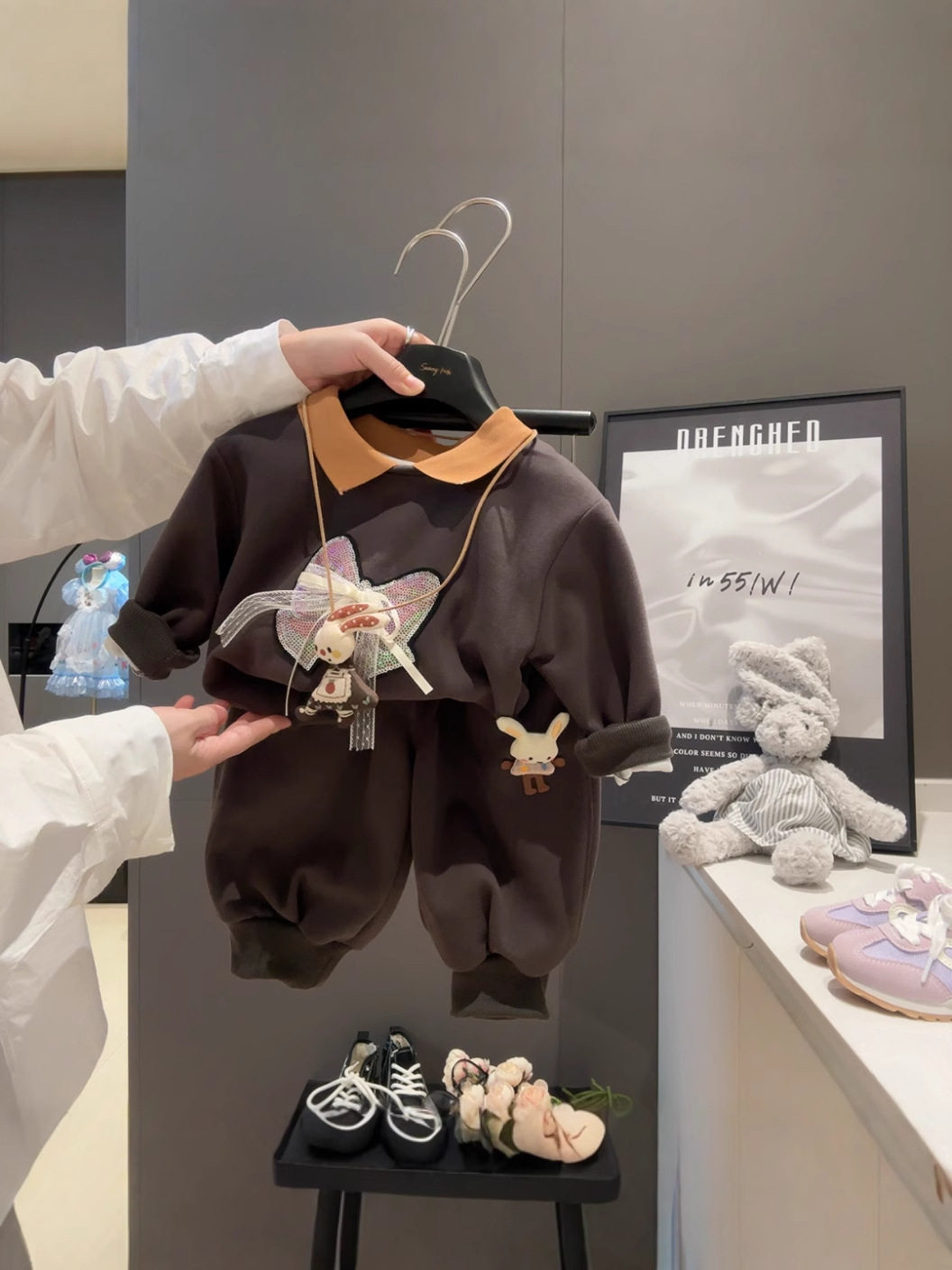 Girls' Hoodie Set, Spring & Autumn New Arrival, Cute Baby Two-Piece Set, Long-Sleeve T-Shirt & Casual Pants