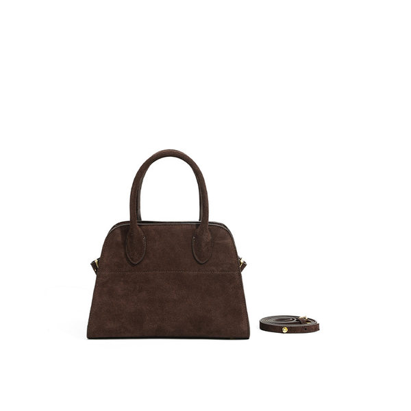 Túi Tote Nữ Da Bò Mờ Cao Cấp Quai Xách Tay Đeo Chéo Phong Cách Vintage Màu Nâu
