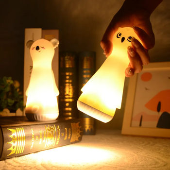 Creative 2 in 1 children flashlight night light rechargeable portable mini LED flashlight cartoon children gift