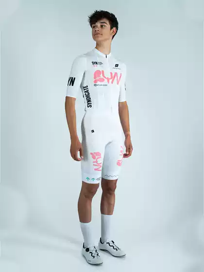 2026 Syn Short-Sleeved Cycling Jersey Tops for Men and Women, Breathable, Moisture-Wicking, Reflective Logo