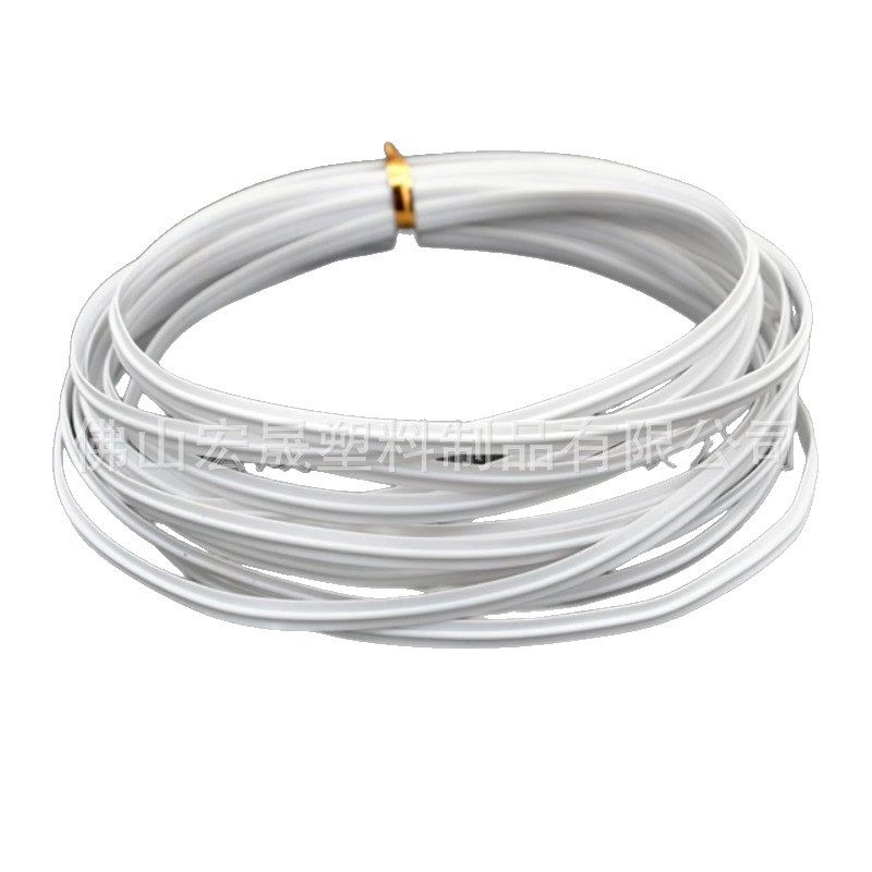 White Flat Iron Wire for Tying, Plastic-Coated Wire, Plastic-Coated Strips, Plastic-Coated Toys and Crafts, Tie Strips, Nose Bridge Shaping Strips
