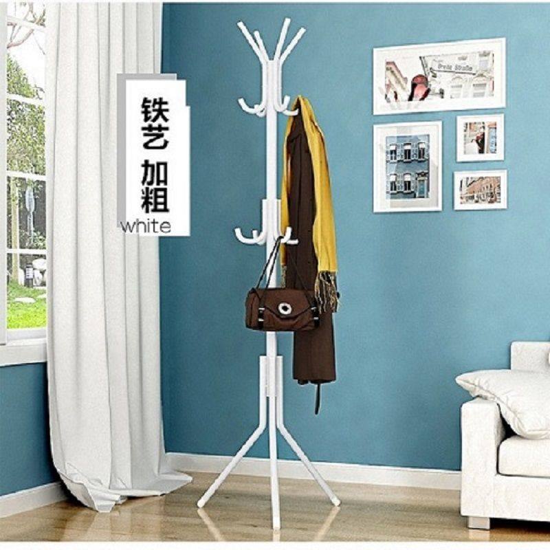 Bedroom Coat Rack Floor-Standing Vertical Clothes Rack European-Style Simple Foyer Clothes Rack Creative Iron Clothes Rack Hanging Bag Rack
