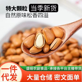 New Northeastern Pine Nuts in Small Packages, Large Kernels, Hand-Peeled Nuts, Snacks for Wholesale and Retail, Suitable for Home Use