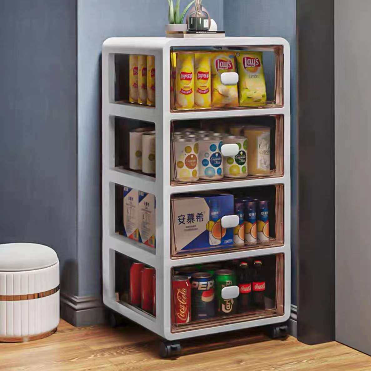 Drawer Type Storage Cabinet Multi-layer Children's Toy Snacks Household Storage Cabinet Storage Box Living Room Large Storage Cabinet