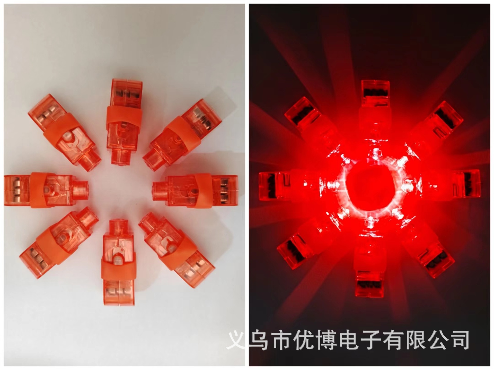 厂家直销LED闪光手指灯冰雕刺身灯夜航灯助威道具发光玩具批发