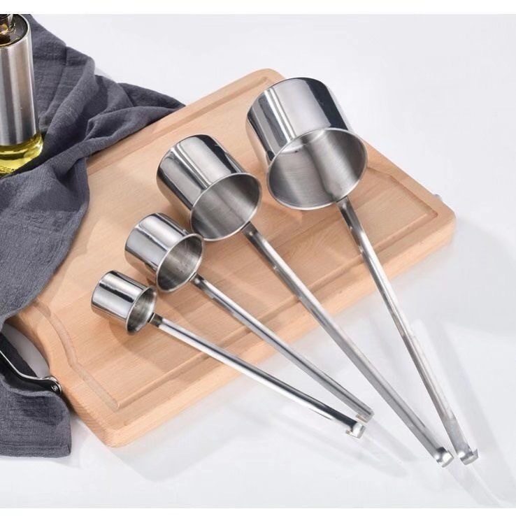 2 Yuan Store Stainless Steel Wine Pourer 0.1kg Measuring Cup Wine Dispenser Flat Handle Wine Lifter Wine Spoon Stainless Steel Wine Lifter