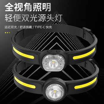 Manufacturer Wholesale Headlamp Rechargeable Led Head-Mounted Outdoor Sensor Night Fishing Ultra-Light Cob Floodlight Rechargeable