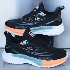 [Ice Silk Net] Domestic Men's Shoes, Breathable Running Ultra-Light Sports Casual Shoes, Spring Lightweight Soft Sole Large Size Cross-Border