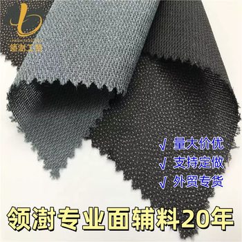 Manufacturer Wholesale 75D Fabric Lining 1.5m Width Fusible Interlining Waterjet Fabric Woven Lining Jacket Coat Suit Interlining