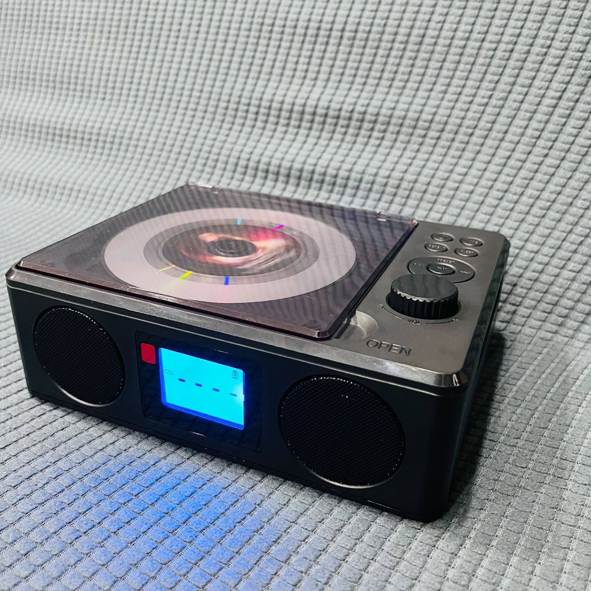Retro Cd Player Music Album Bluetooth Speaker Player Adjustable Frequency Radio USB Remote Control Player Gift