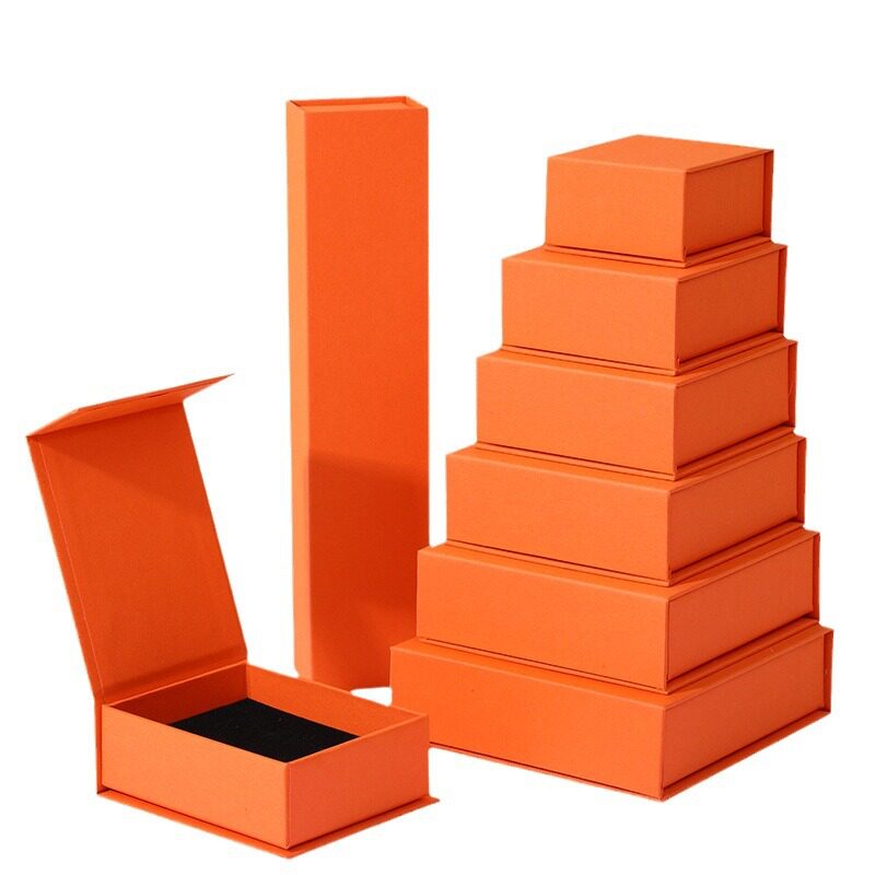 Wholesale Magnetic Flip-Top Jewelry Packaging Box, Earring Jewelry Box, Ring Bracelet Earring Decorative Paper Box, Gift Box