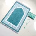 White dot silk bag blanket green