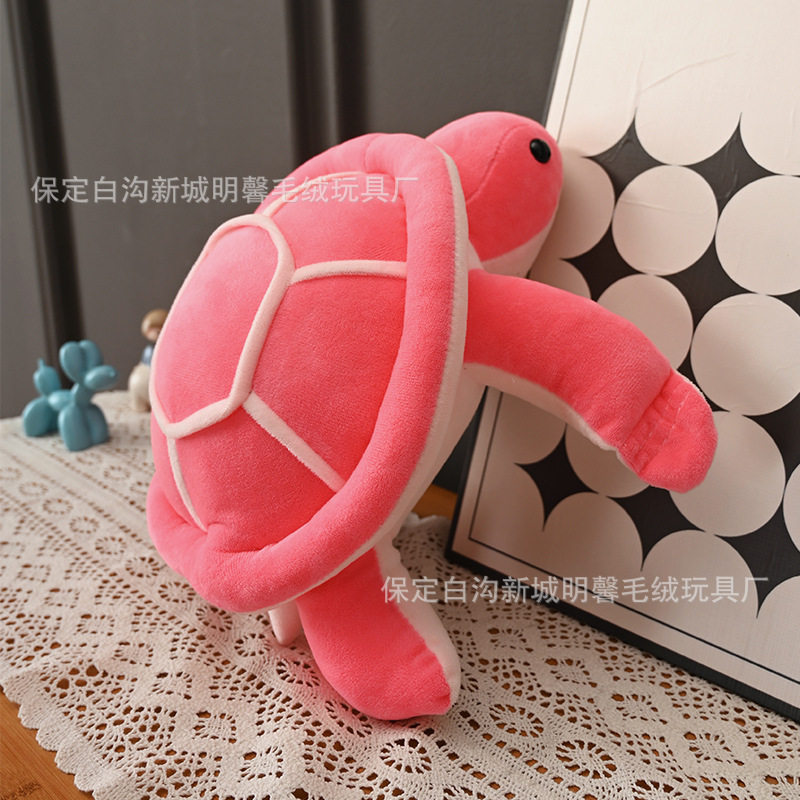 跨境仿真海龟毛绒玩具金钱龟公仔胖版乌龟抱枕厂家现货批发大眼龟