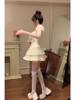 Pastoral Princess 2.0 Summer Ballet Style Sweet Top Puff Skirt Waist Slimming Hot Girl Skirt Two-Piece Set