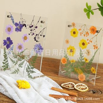 Acrylic Photo Frame A4 Transparent Crystal Table Outer Frame Business License License Plate Advertising Nail Photo Frame Square