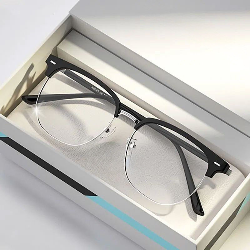 Anti-blue light flat glasses men's myopia glasses HD eye protection women's half-rimmed glasses frame wholesale