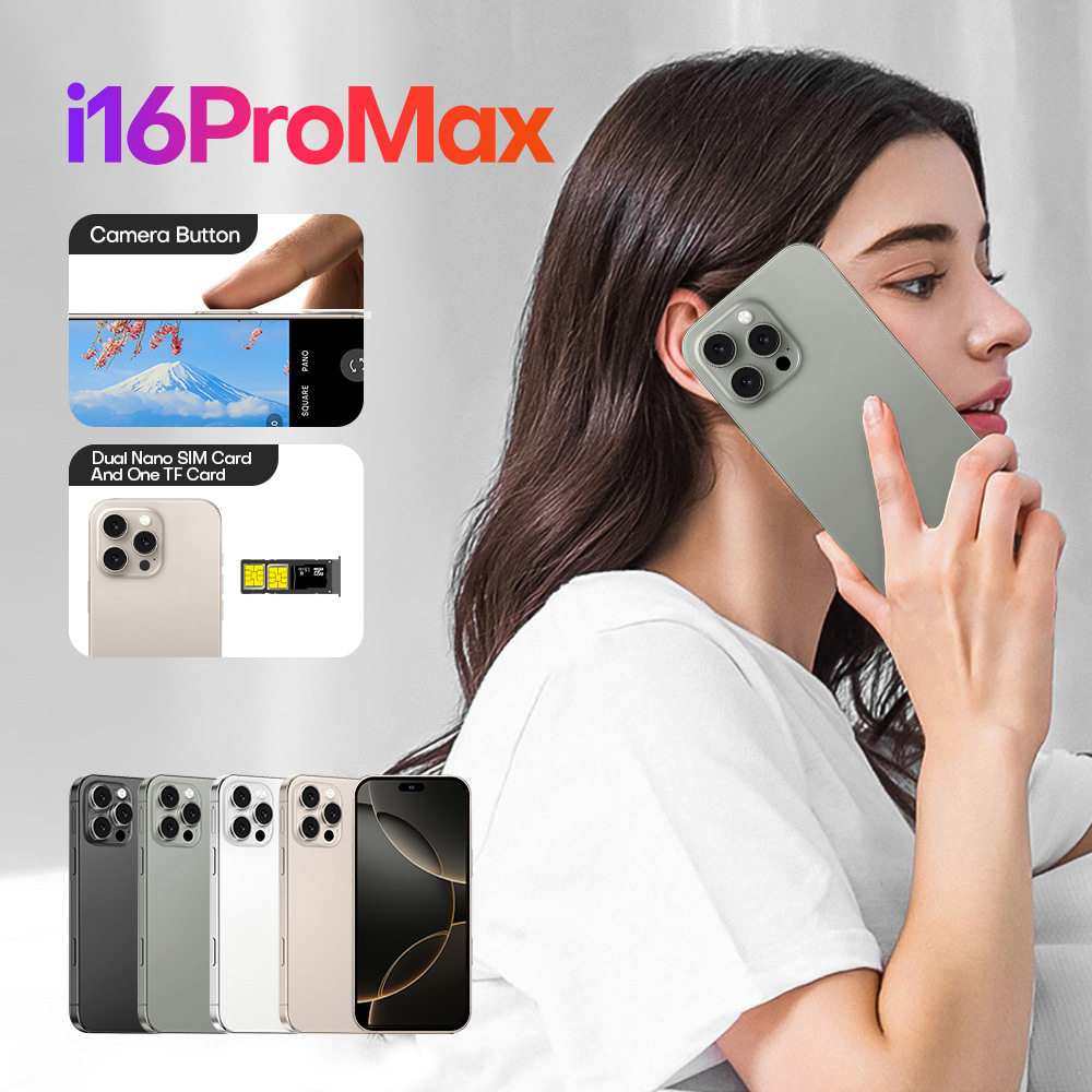 新款i16ProMax跨境手机4+64G真4G全网通6.73寸屏安卓10亚马逊热销