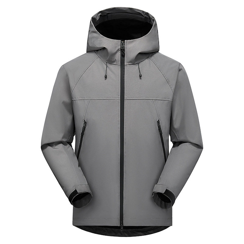 Unisex Hooded Jacket Outdoor Trendy Brand Windproof Waterproof Mountaineering Riding Suit Spring and Autumn Single Jacket Coat