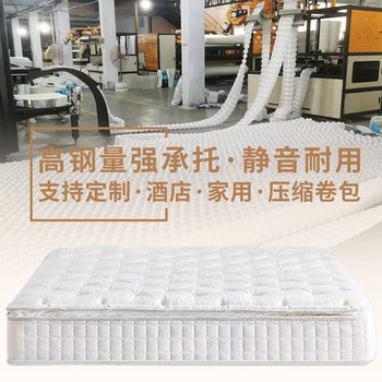 Cross-Border White Knight Simmons Spring Soft and Hard Dual-Use Hotel Home Independent Pocket Spring Mattress