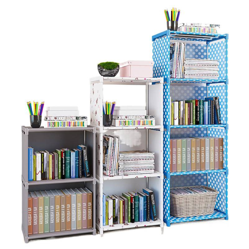 简易书架书柜组装置物架储物收纳柜金属现代简约