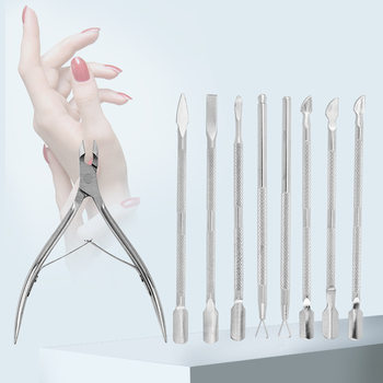 in stock dead skin scissors suit stainless steel nail three-piece nail beauty tools steel push dead skin clippers nail clippers
