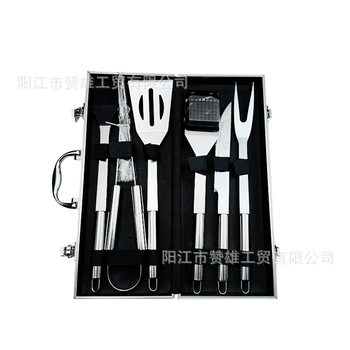 Ready-Made Set Bbq Tool Set Aluminum Box Stainless Steel Bbq Barbecue Utensil Set Home Outdoor Picnic