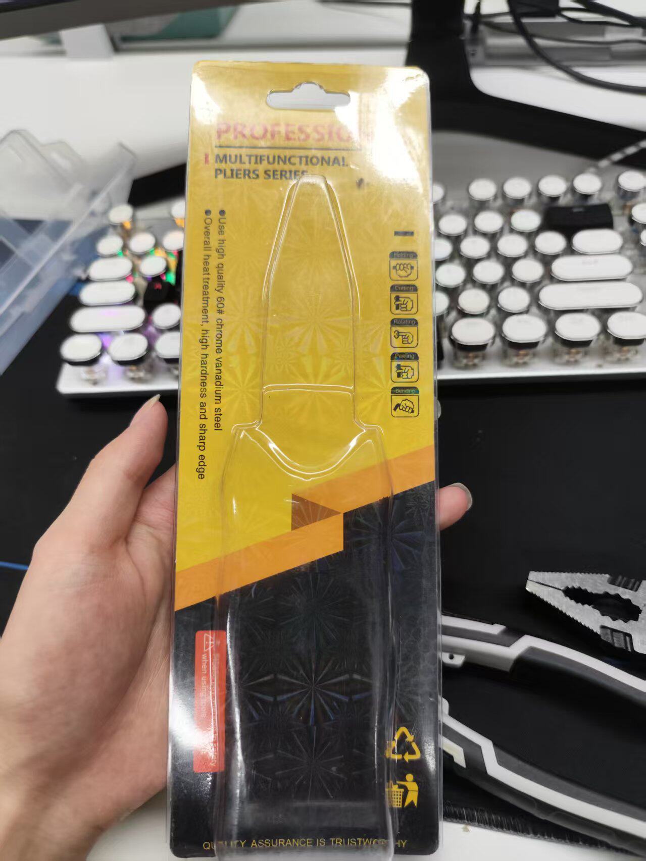 老虎钳9寸钢丝钳斜嘴钳多功能工业级尖嘴钳子省力手工钳电工套装