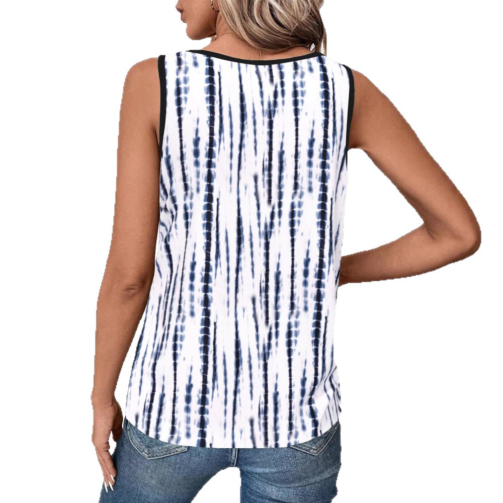Summer Womens Casual Top Floral Lace V Neck Sleeveless Perfect for Everyday Wear Available for Wholesale