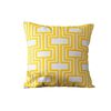 Cotton canvas embroidered Nordic simple sofa pillow yellow geometric living room bay window decorative cushion with core