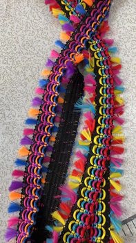 Factory direct supply national style lace accessories national style color tassel DIY clothing bags home textile collocation