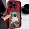 For Apple iPhone15/14promax phone case cartoon puppy 13/12/11/16 popcorn