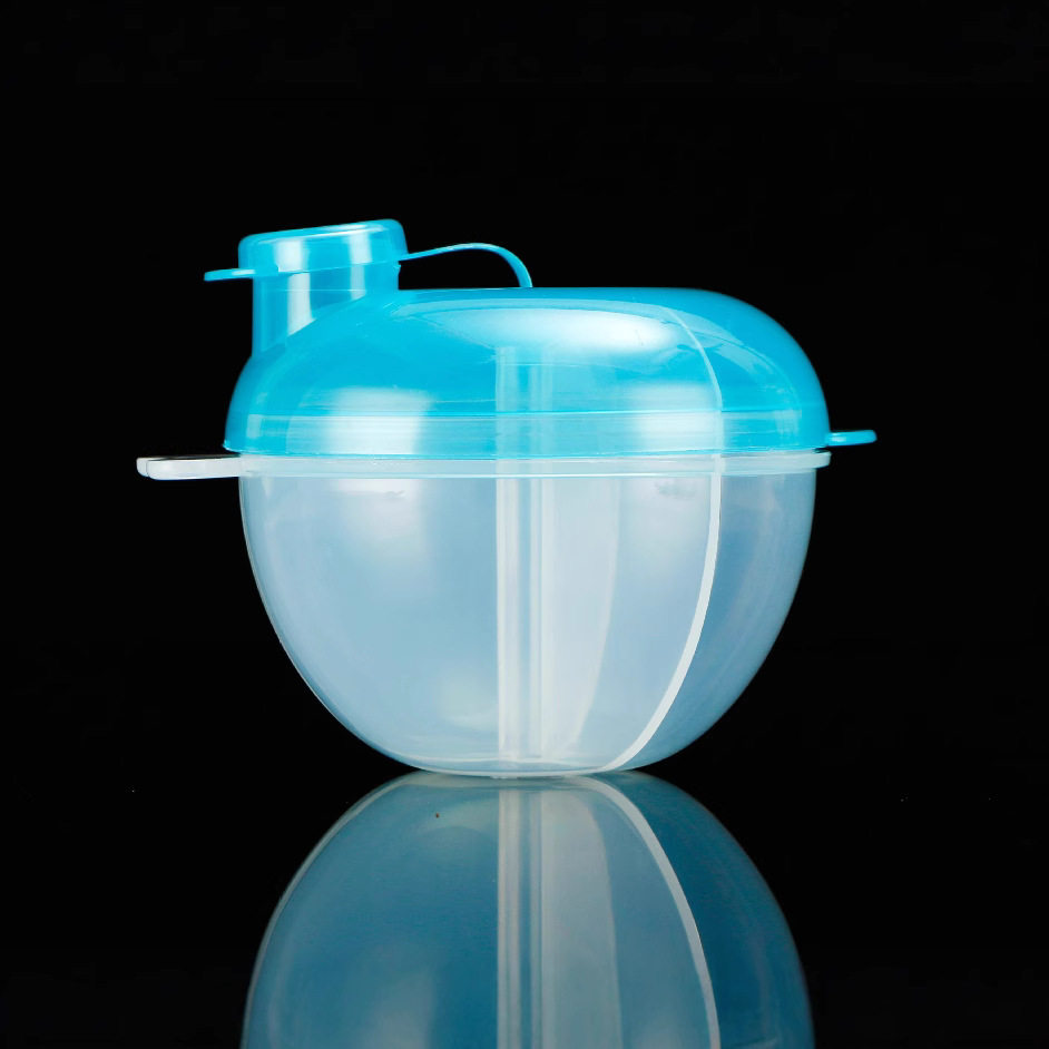 Cross-Border Baby Portable Milk Powder Compartment Box Factory Baby Milk Powder Can Three Compartments Apple Milk Powder Compartment Manufacturer Production and Wholesale
