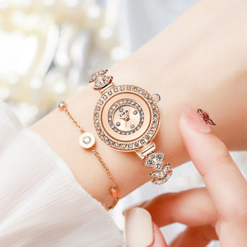 Zido brand fashion new pointer bright women's small dial thin chain high-end full diamond small exquisite wrist watch