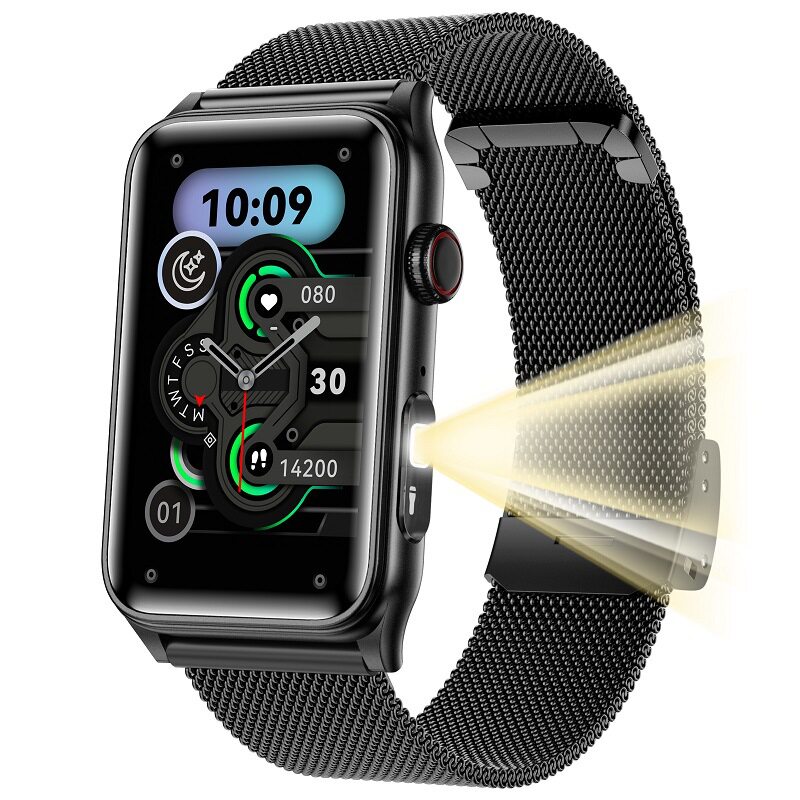 Cross-border new smart watch G50 flashlight outdoor multi-exercise heart rate blood oxygen health monitoring Bluetooth call