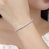 Four-claw diamond bracelet fine diamond niche design simple elegant luxury single row European and American cross-border bracelet