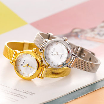 Gold Watch luxury gold watch quartz watch small dial trendy women's watch metal bracelet watch fashionable trendy watch ins